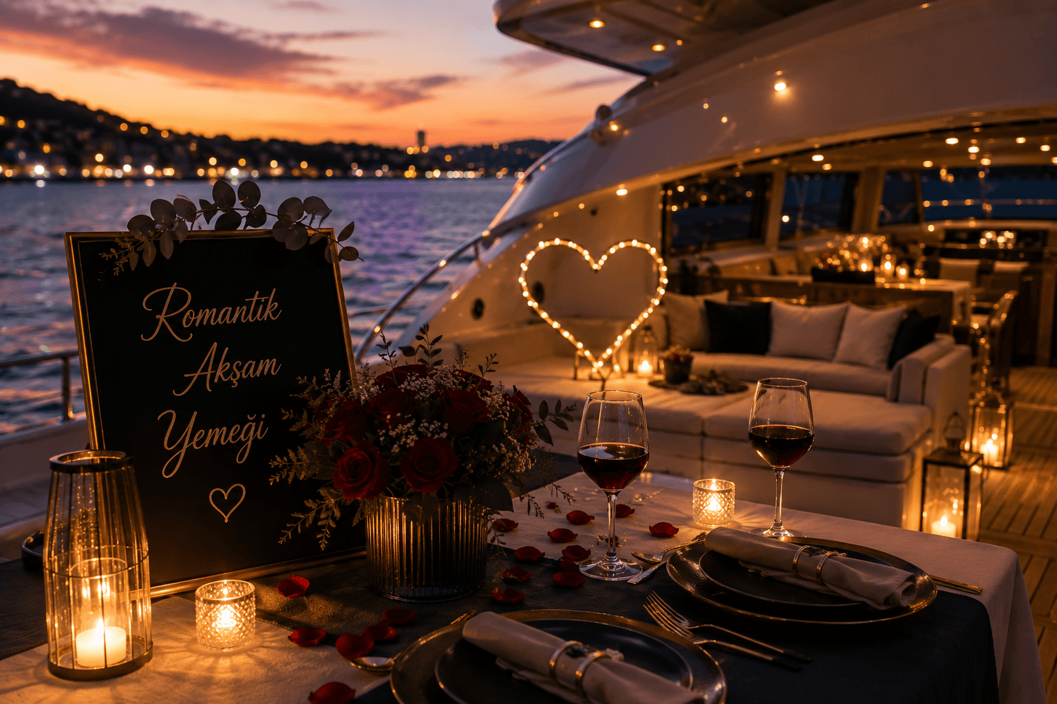 Romantic Yacht Dinner