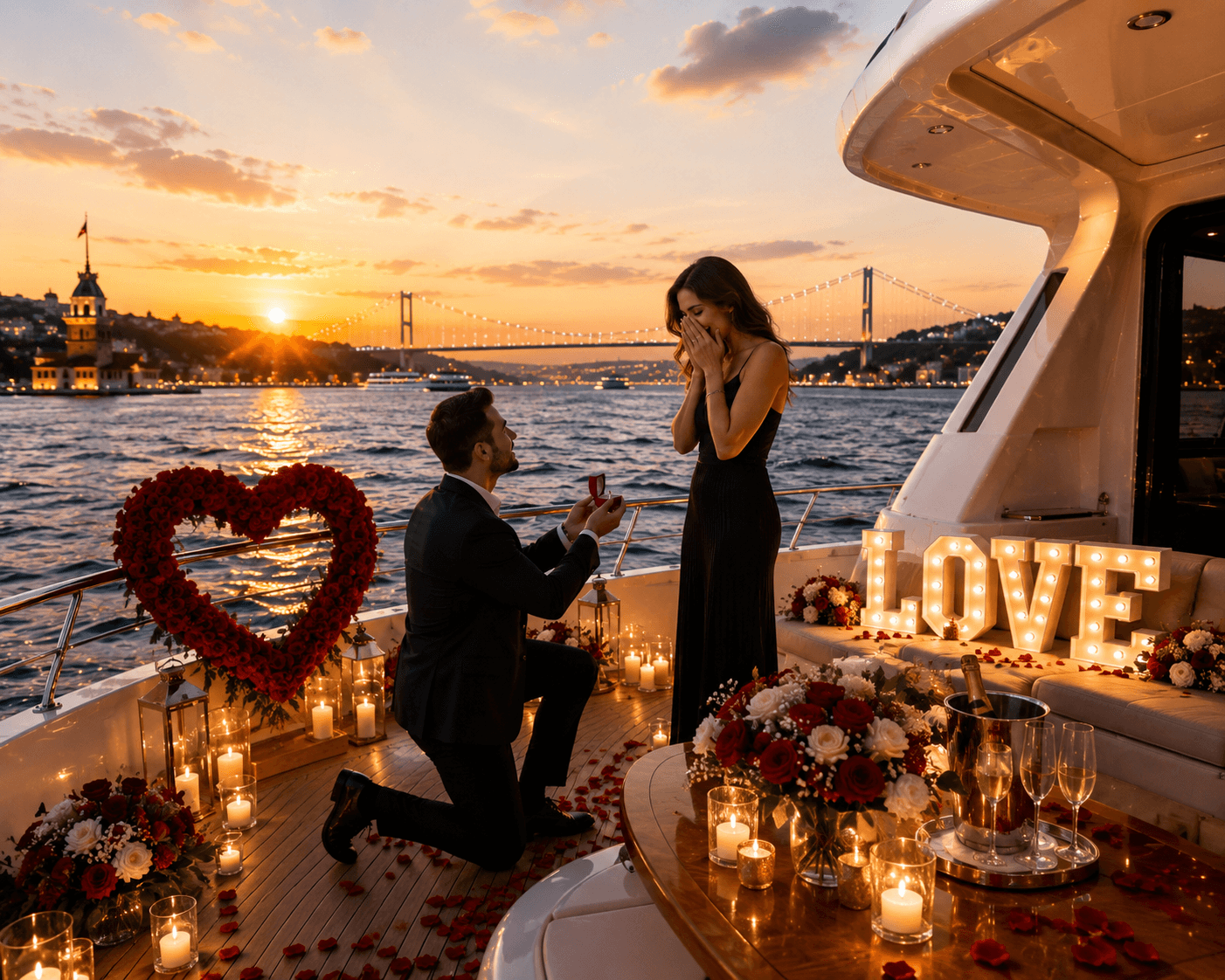 Marriage Proposal on a Yacht